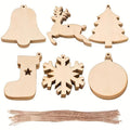 DIY Wooden Christmas Tree Ornaments Craft Set (60pcs) V1142-LP601099523281650