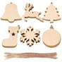 DIY Wooden Christmas Tree Ornaments Craft Set (60pcs) V1142-LP601099523281650