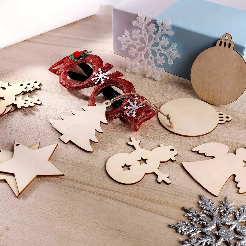 DIY Wooden Christmas Tree Ornaments Craft Set (60pcs) V1142-LP601099523281650