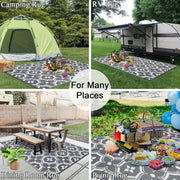Outdoor Reversible Patio Mat Geometric Pattern V1142-LP601099523408923