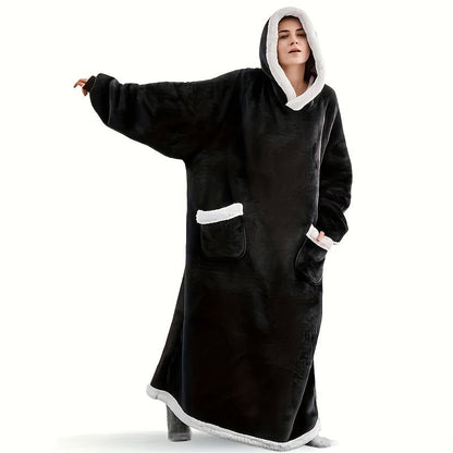 Flannel Hooded TV Blanket for Winter Warmth V1142-LP601099524946573