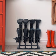 Black Metal Shoe Rack Organizer for Entryway V1142-LP601099526455996