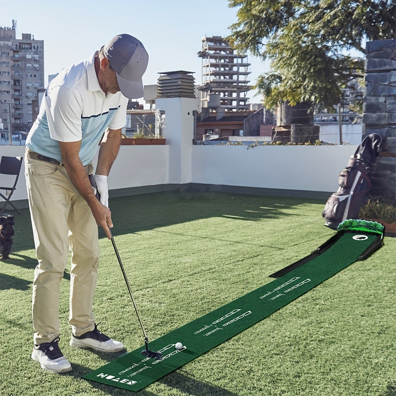 Golf Accelerator Indoor Putting Mat with Ball Return V1142-LP601099534132697