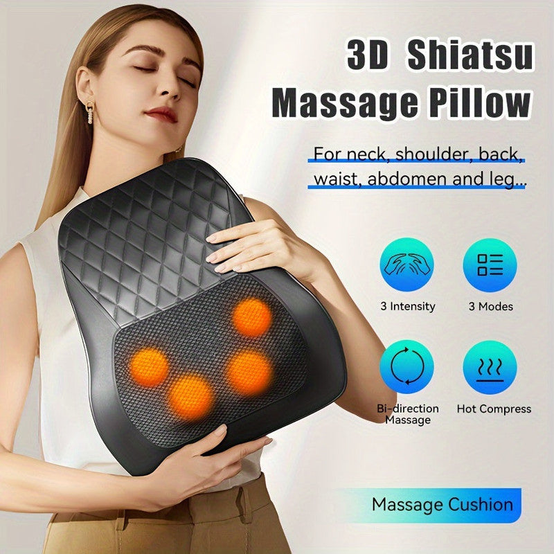 Heated Neck & Back Massager Pillow V1142-LP601099546806314