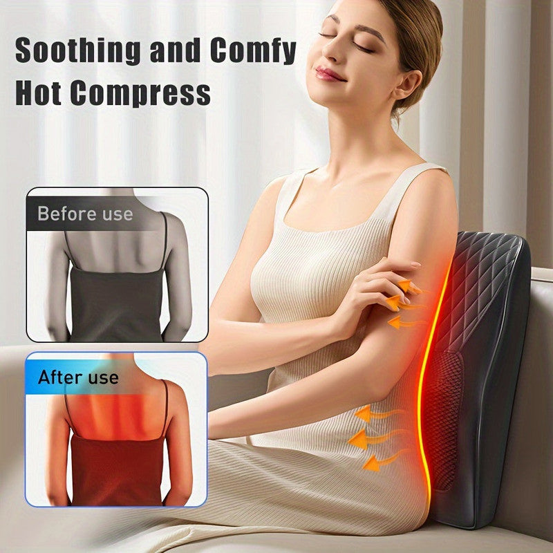 Heated Neck & Back Massager Pillow V1142-LP601099546806314