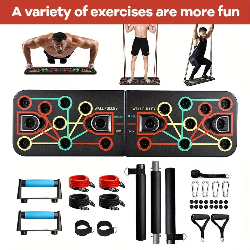 Push-Up Board Set with Resistance Bands V1142-LP601099548223924