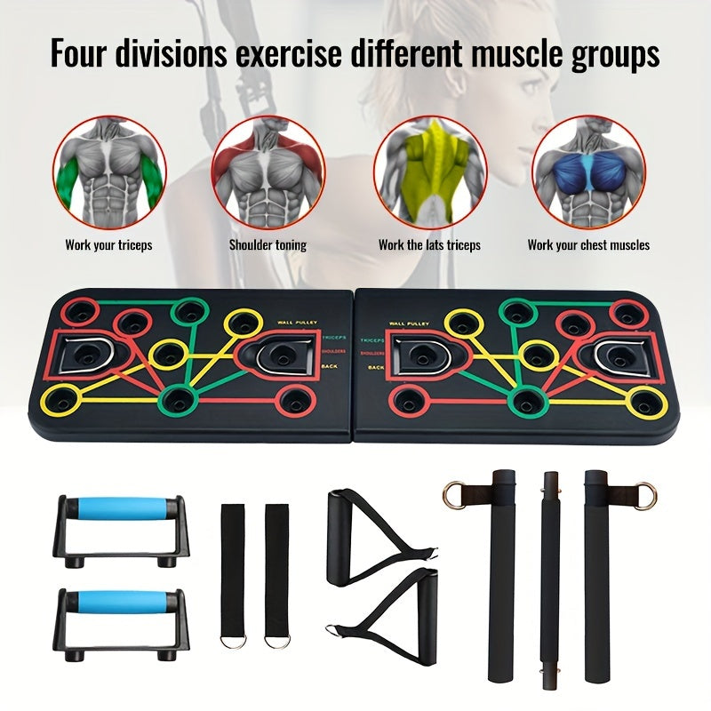 Push-Up Board Set with Resistance Bands V1142-LP601099548223924