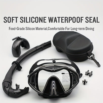 Adult Anti-Fog Snorkel Set with Dry Tube V1142-LP601099548998173