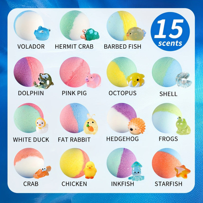 Surprise Toy Bath Bombs for Kids (15-Pack) V1142-LP601099550476453