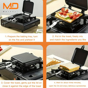 Non-Stick Double-Sided Sandwich & Omelette Maker V1142-LP601099553783427