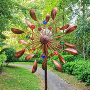 Solar Powered Metal Wind Spinner with LED Lights V1142-LP601099555617858