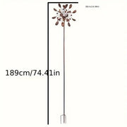 Solar Powered Metal Wind Spinner with LED Lights V1142-LP601099555617858