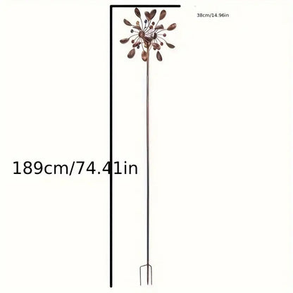 Solar Powered Metal Wind Spinner with LED Lights V1142-LP601099555617858
