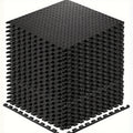 Interlocking Black EVA Fitness Mats Set (20pcs) V1142-LP601099557752782
