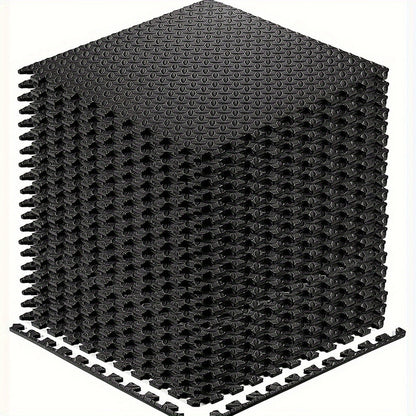 Interlocking Black EVA Fitness Mats Set (20pcs) V1142-LP601099557752782