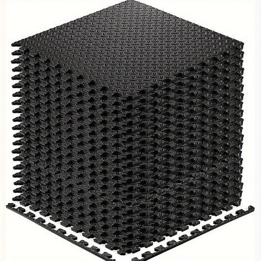 Interlocking Black EVA Fitness Mats Set (20pcs) V1142-LP601099557752782