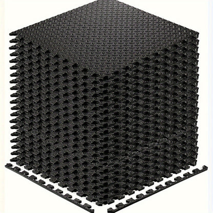 Interlocking Black EVA Fitness Mats Set (20pcs) V1142-LP601099557752782