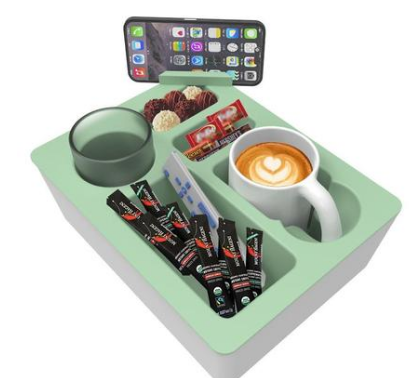 Silicone Sofa Caddy Tray with Cup & Phone Holder V1142-LP601099559548862
