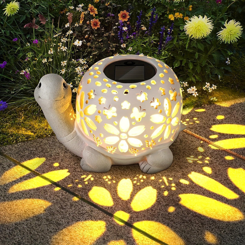 Solar Powered Turtle Light Resin Statue V1142-LP601099572504332