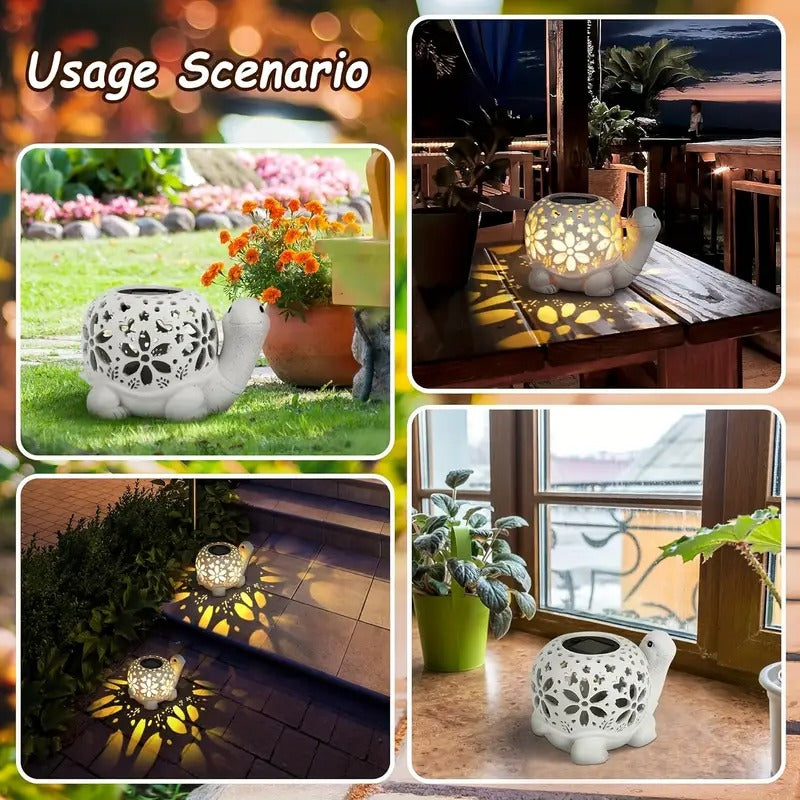 Solar Powered Turtle Light Resin Statue V1142-LP601099572504332