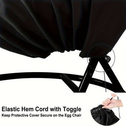 Heavy-Duty Hanging Egg Chair Cover with Zipper Closure V1142-LP601099610079323