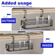 No-Drill Wire Organizer Under-Desk Cable Tray V1142-LP601099623560348