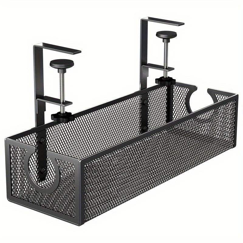 No-Drill Wire Organizer Under-Desk Cable Tray V1142-LP601099623560348