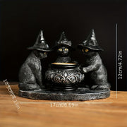 Halloween Witch Cat Sculpture Figurine V1142-LP601099629059501