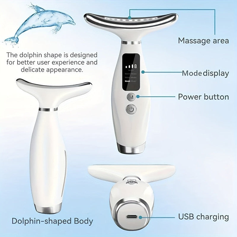 Neck & Face Massager Heated Skincare Tool (7-in-1) V1142-LP601099659247548
