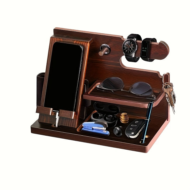 Wooden Desk Organizer Phone Docking Station Stand V1142-LP601099669927471