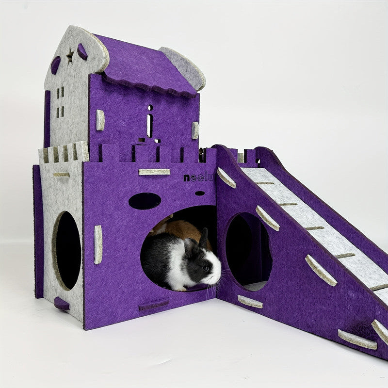 Felt Rabbit Hideaway Bunny Castle Indoor Habitat V1142-LP601099692200062