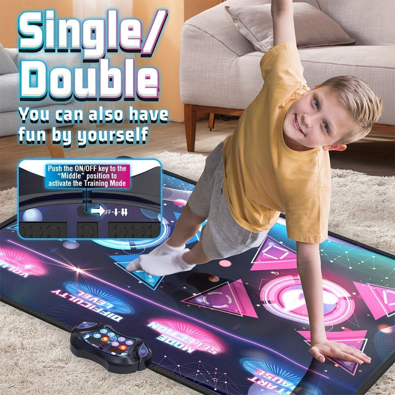 Double Dance Mat Music Light Exercise Toy V1142-LP601099743316882