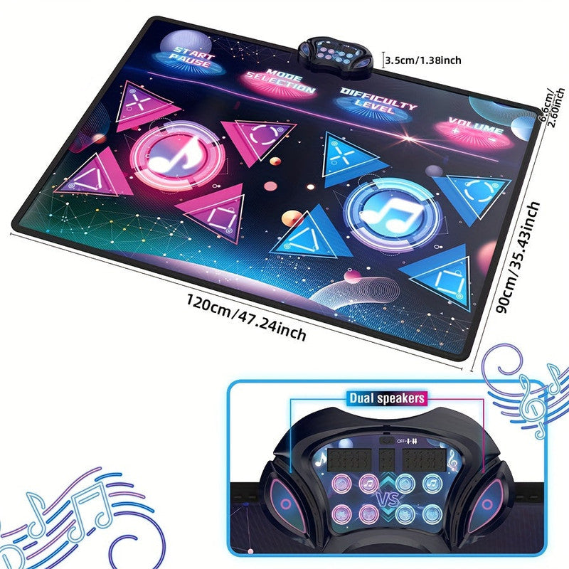 Double Dance Mat Music Light Exercise Toy V1142-LP601099743316882