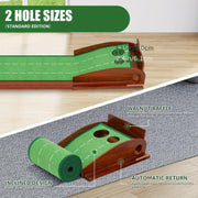Golf Putting Mat with 2-Hole Training Design V1142-LP601099771300146
