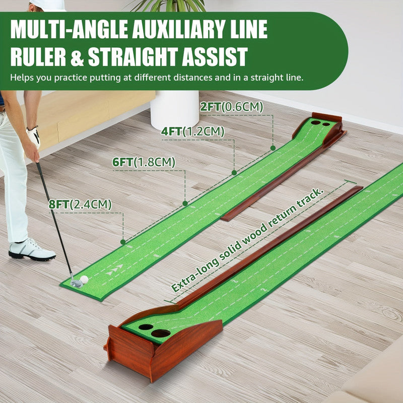Golf Putting Mat with 2-Hole Training Design V1142-LP601099771300146