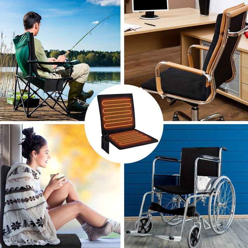 Portable Heated Foldable Seat Cushion with USB Power V1142-LP601099772450298