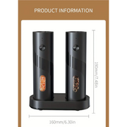 Electric Salt & Pepper Grinder Set with Charging Base (2 pcs) V1142-LP601099777071588