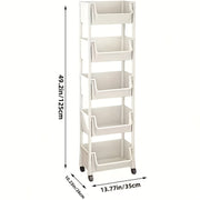 Mobile Bookshelf Office Cart (5-Tier) V1142-LP601099801514802