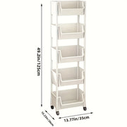Mobile Bookshelf Office Cart (5-Tier) V1142-LP601099801514802