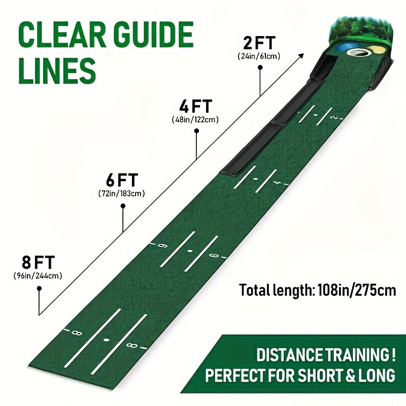 Golf Putting Mat Set with Ball Return System V1142-LP601099803951907