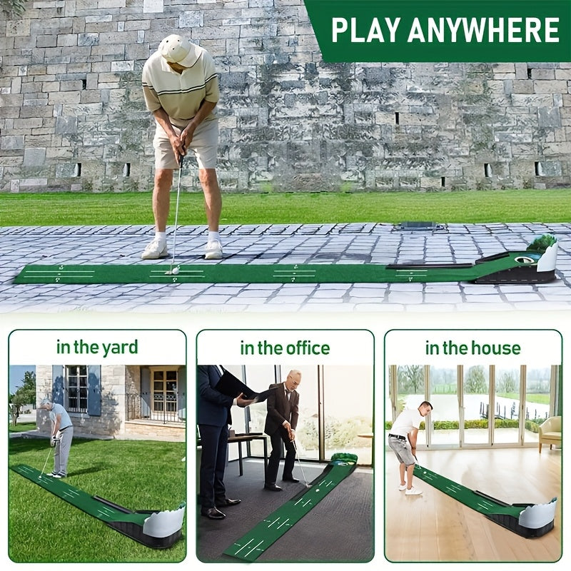 Golf Putting Mat Set with Ball Return System V1142-LP601099803951907