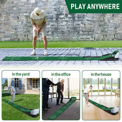 Golf Putting Mat Set with Ball Return System V1142-LP601099803951907