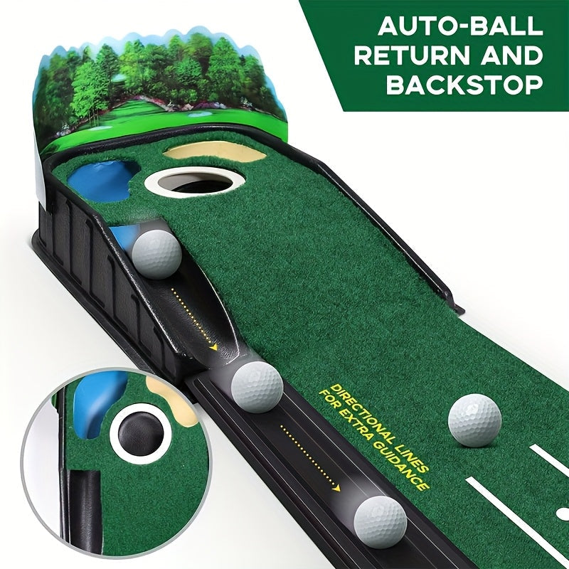 Golf Putting Mat Set with Ball Return System V1142-LP601099803951907