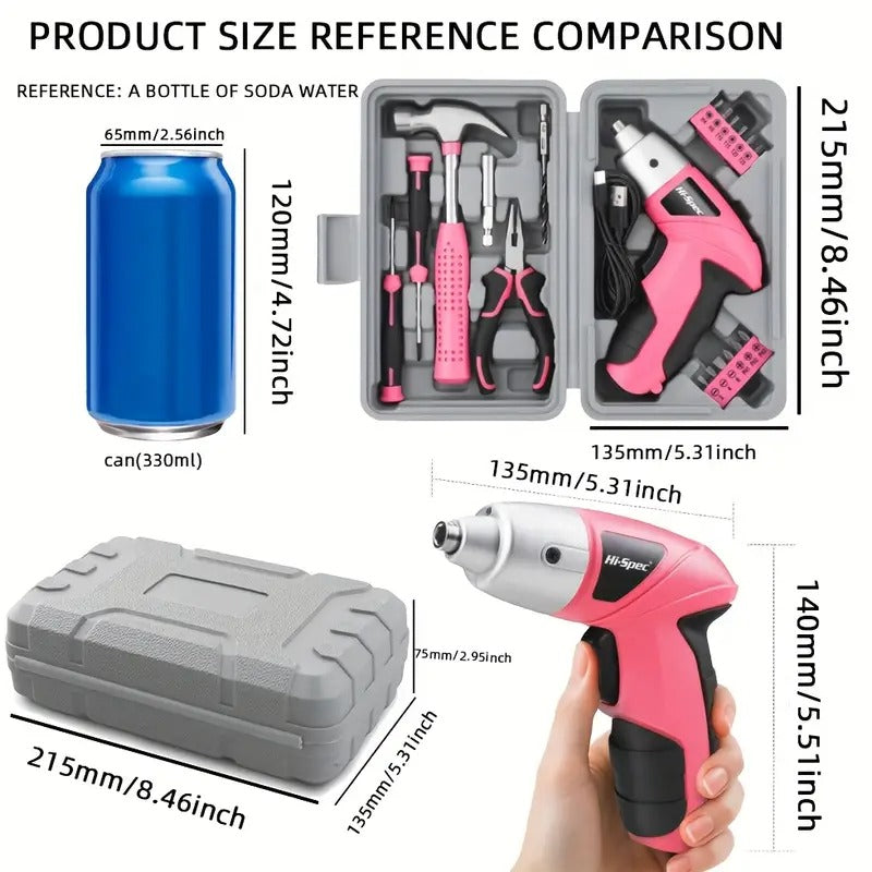 Cordless Electric Screwdriver Tool Set V1142-LP601099909280562
