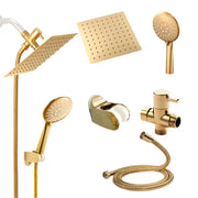 Golden Rainfall Shower Head Handheld Combo Set V1142-LP601099937051399