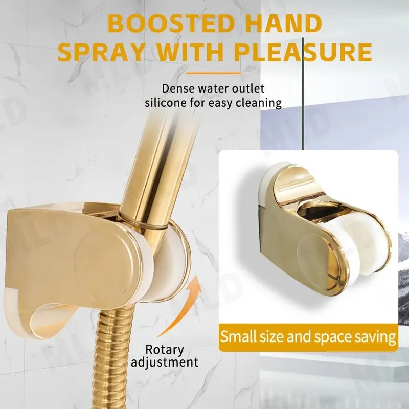 Golden Rainfall Shower Head Handheld Combo Set V1142-LP601099937051399