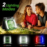 20000mAh Solar Camping Fan with LED Light V1142-LP601099940587101