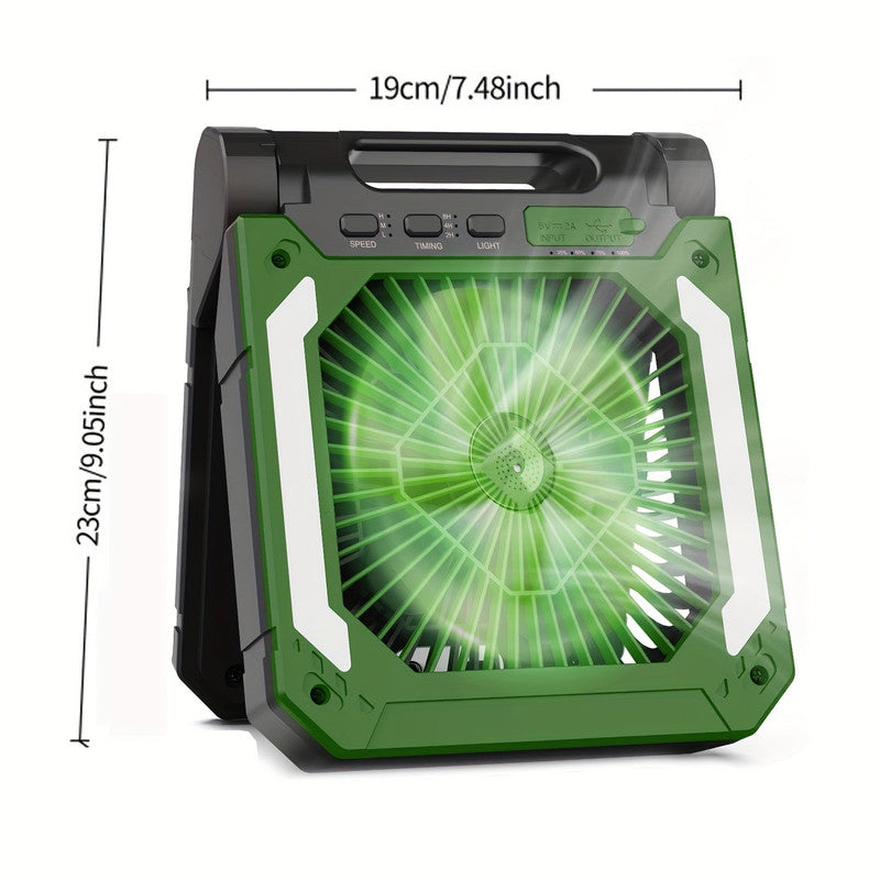 20000mAh Solar Camping Fan with LED Light V1142-LP601099940587101