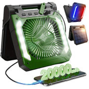 20000mAh Solar Camping Fan with LED Light V1142-LP601099940587101