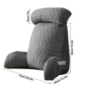 Cool Latex Reading Pillow with Armrests & Pockets V1142-LP601100076058655